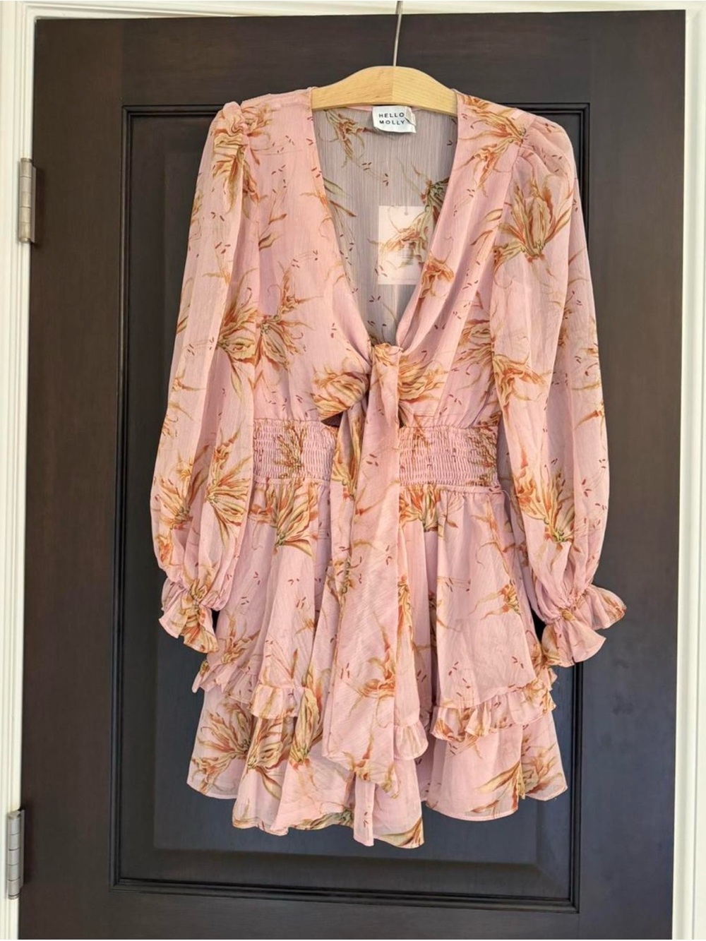 Hello Molly Pink Floral Mini Dress NWT